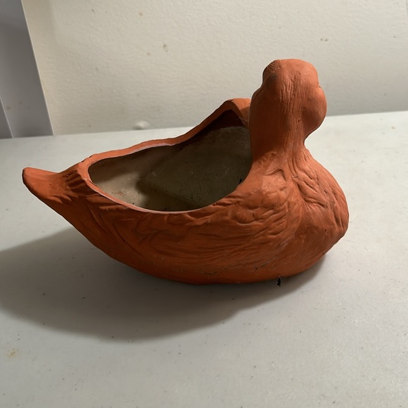 Vintage Duck Red Clay Ceramic Planter 8x5x8 Inch Thomas Ceramics - Picture 4 of 6